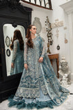 Alif by AJR Couture Embroidered Organza Unstitched 3Pc Suit - AMBROSIA