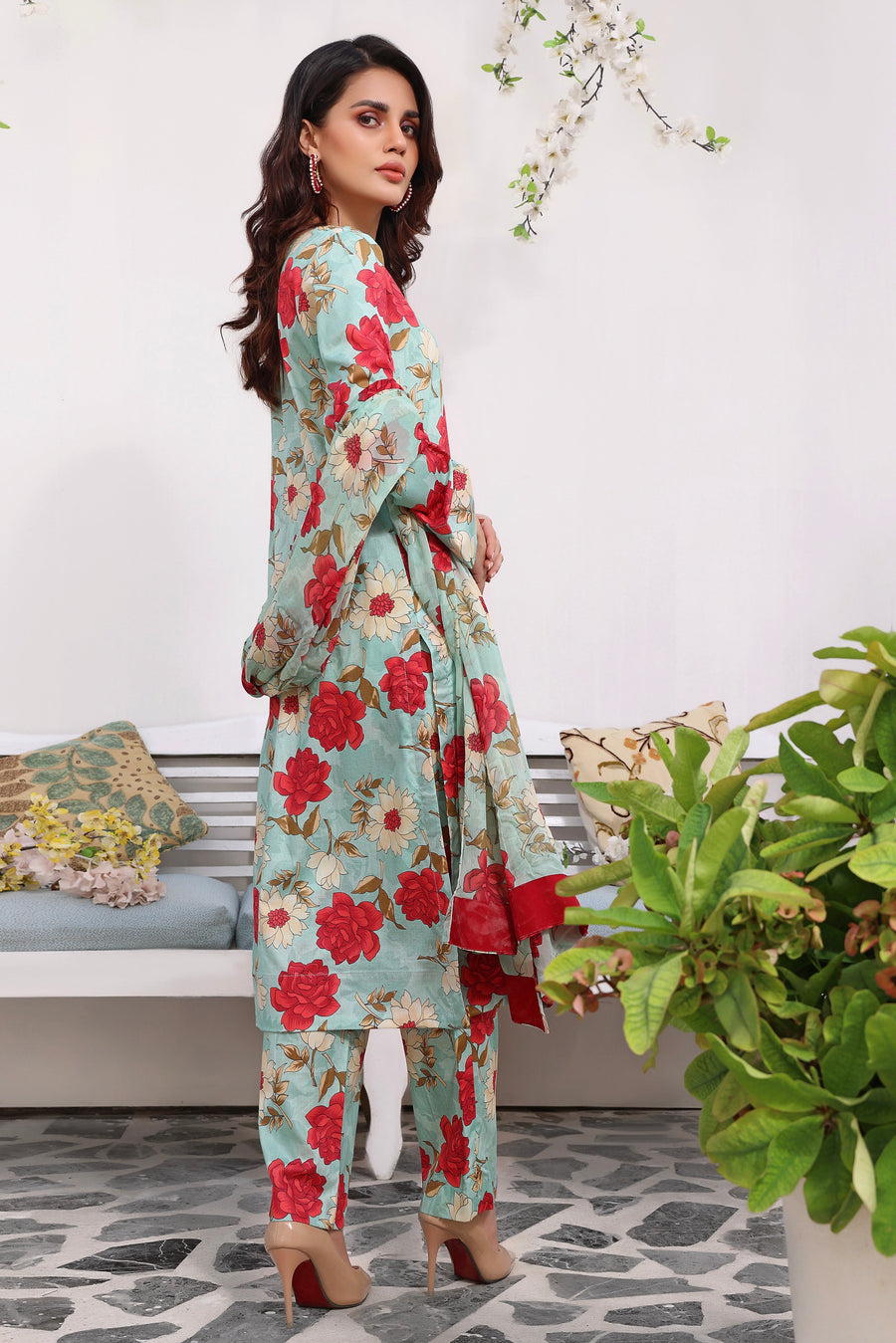 Feathers Chiragh Unstitched Digital Printed Lawn 3Pc Suit AMIYAH-FT137