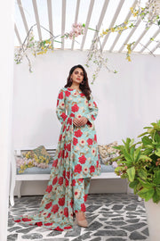 Feathers Chiragh Unstitched Digital Printed Lawn 3Pc Suit AMIYAH-FT137