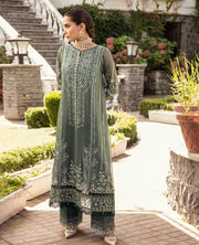 Zahra by Xenia Formals Embroidered Chiffon Unstitched 3Pc Suit D-02 AMVI