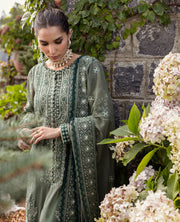 Zahra by Xenia Formals Embroidered Chiffon Unstitched 3Pc Suit D-02 AMVI
