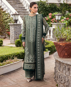 Zahra by Xenia Formals Embroidered Chiffon Unstitched 3Pc Suit D-02 AMVI