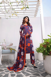 Feathers Premium Printed Lawn Unstitched 3Pc Suit ANGELINA-FT136