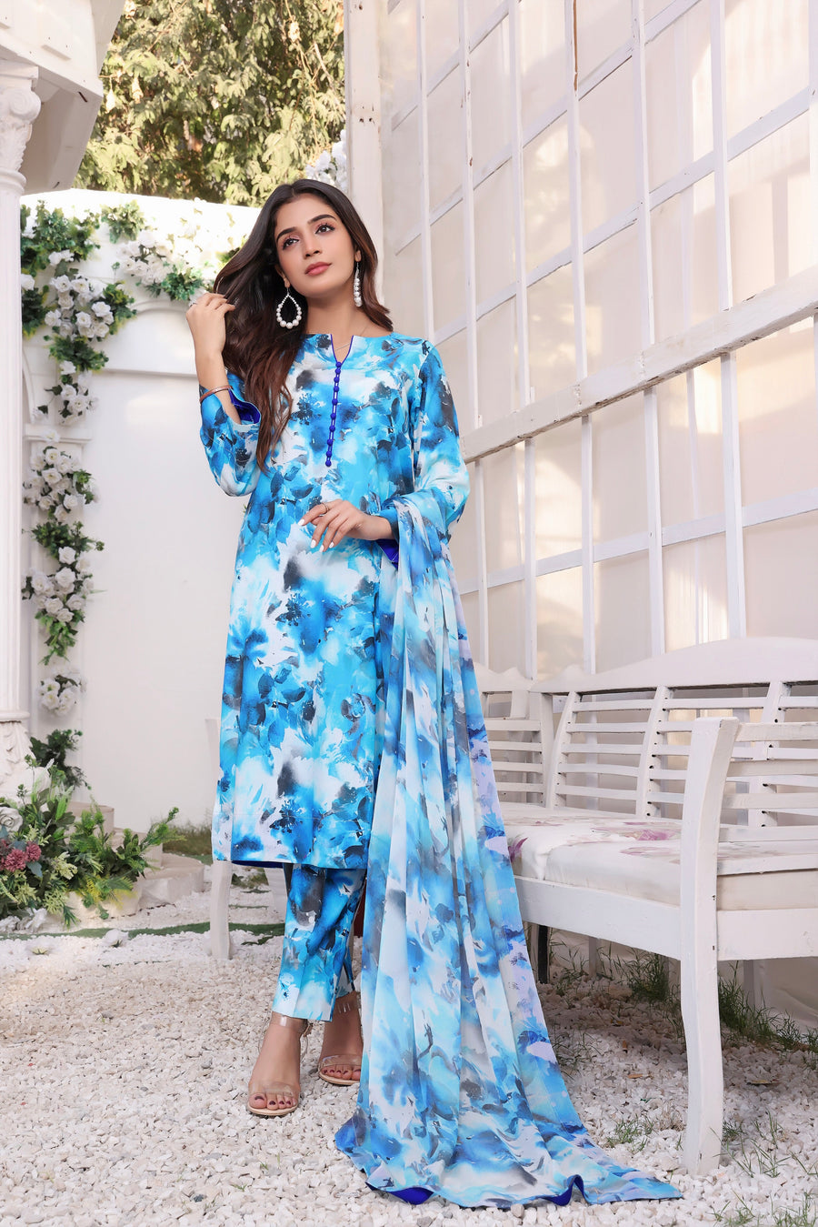 Feathers Premium Printed Lawn Unstitched 3Pc Suit ANNORA-FT194