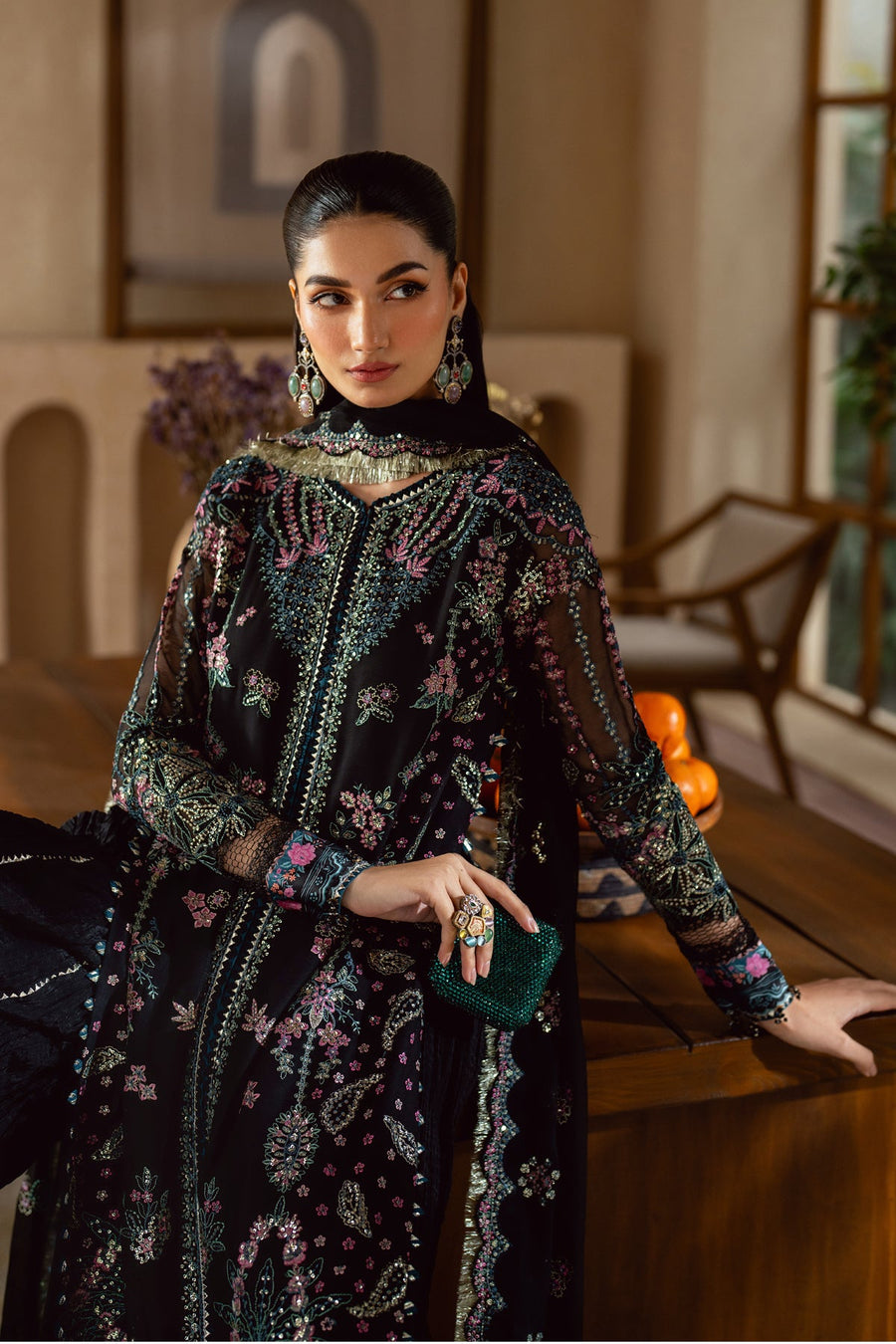 Xenia Formals Niran Embroidered Chiffon Unstitched 3Pc Suit XF-05 ANTIHA