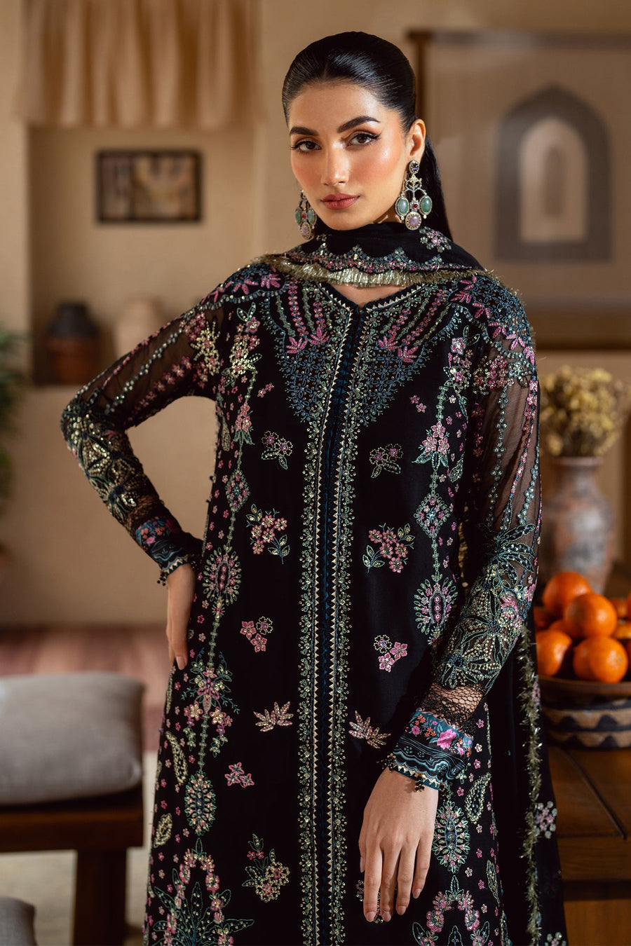 Xenia Formals Niran Embroidered Chiffon Unstitched 3Pc Suit XF-05 ANTIHA