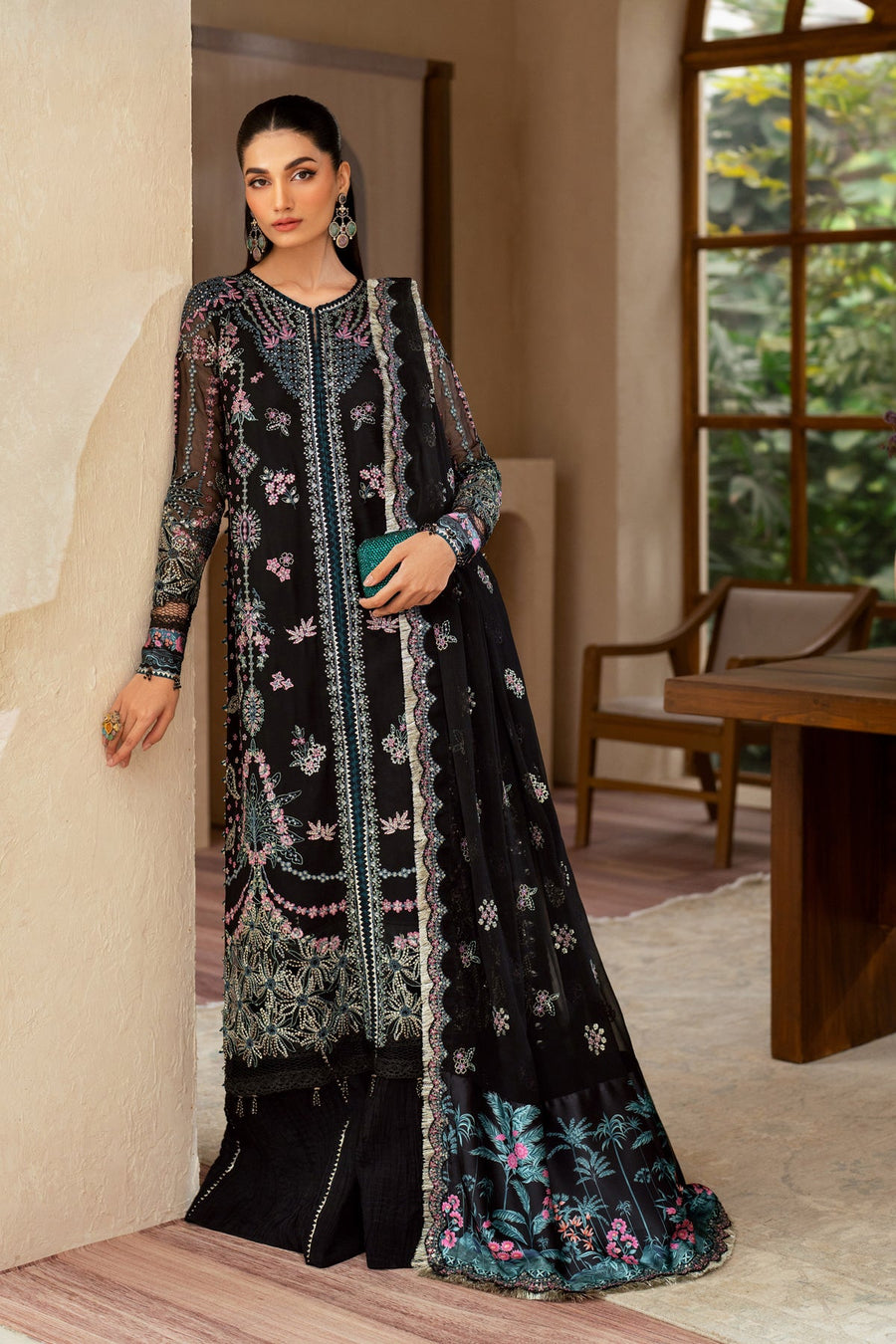 Xenia Formals Niran Embroidered Chiffon Unstitched 3Pc Suit XF-05 ANTIHA