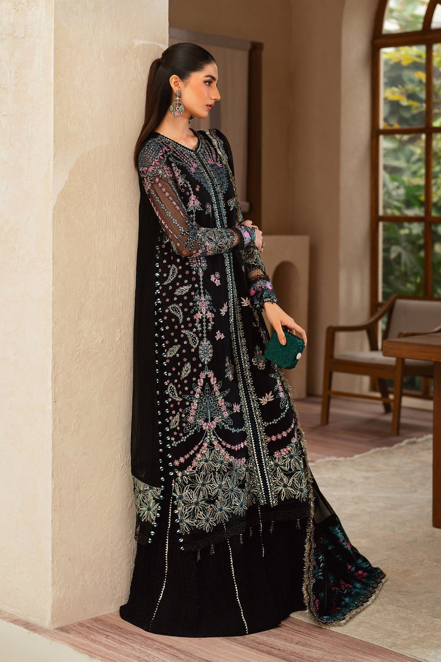 Xenia Formals Niran Embroidered Chiffon Unstitched 3Pc Suit XF-05 ANTIHA