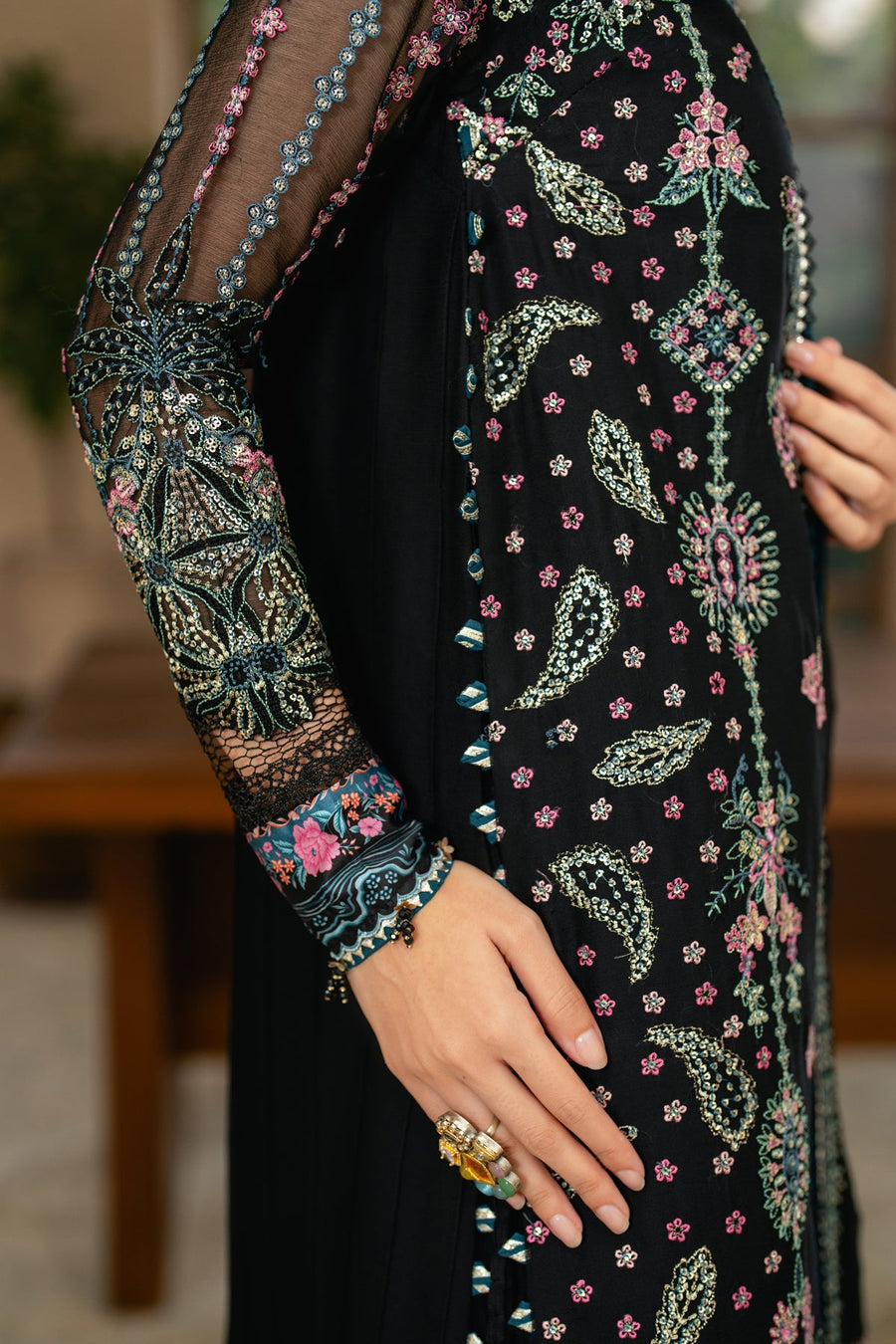 Xenia Formals Niran Embroidered Chiffon Unstitched 3Pc Suit XF-05 ANTIHA