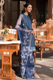 Cross Stitch Eid Lawn Unstitched Embroidered 3Pc Suit D-15 Antique Royal