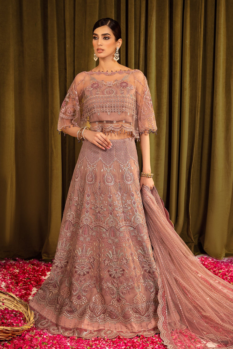 Alizeh Mehfil-e-Uroos Festive Net Unstitched 3Pc Suit D-06 Anamta