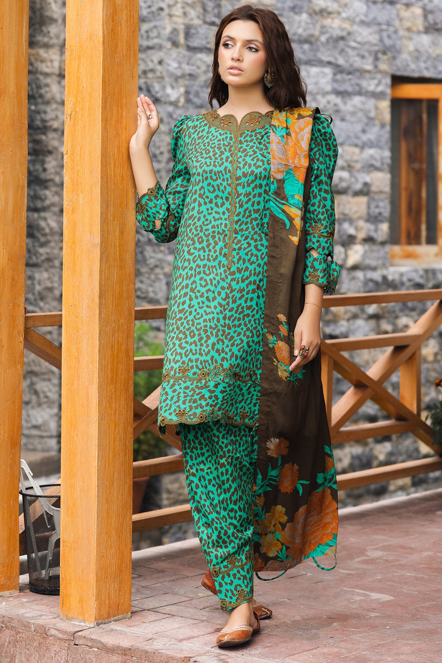 Aniq by Charizma Embroidered Staple Linen Unstitched 3Pc Suit ANW4-05