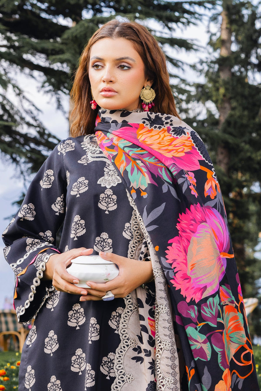 Aniq by Charizma Embroidered Staple Linen Unstitched 3Pc Suit ANW4-07