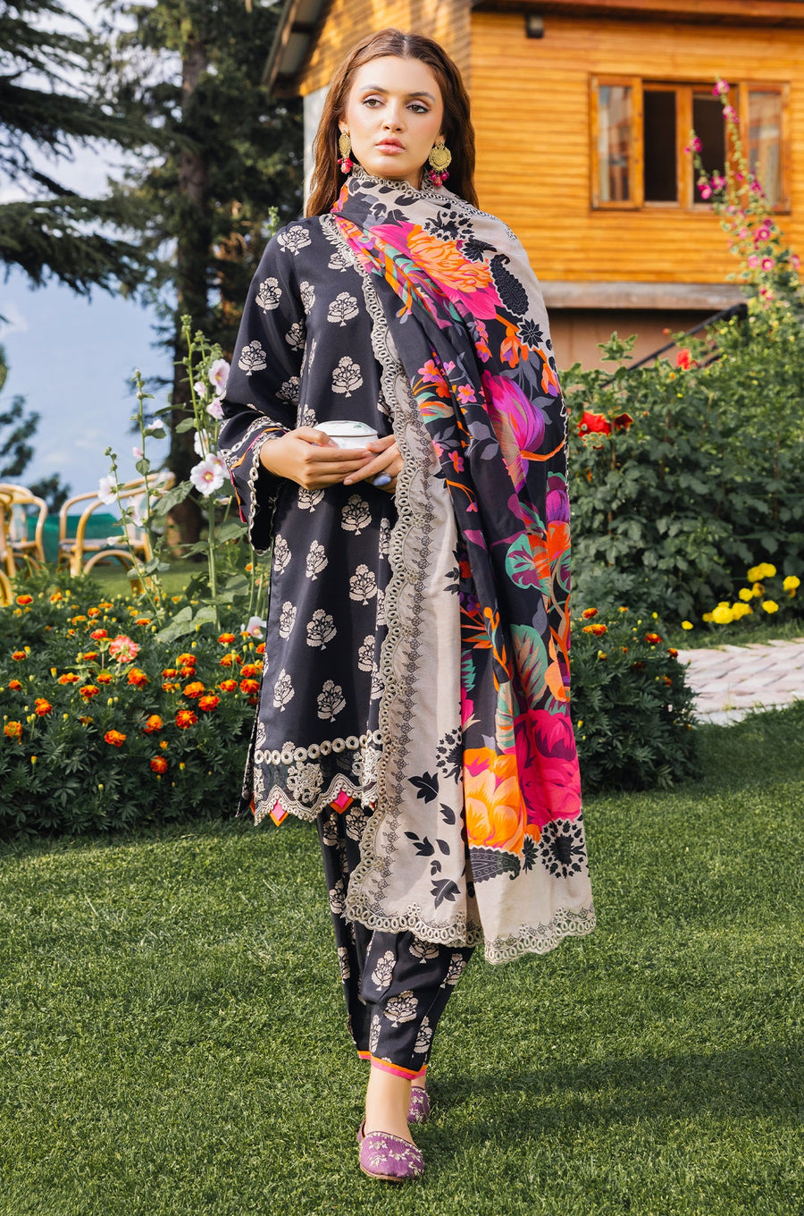 Aniq by Charizma Embroidered Staple Linen Unstitched 3Pc Suit ANW4-07