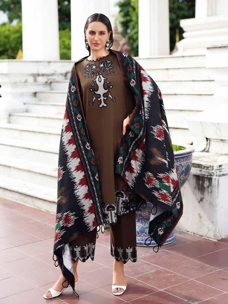 Charizma Aniq Embroidered Linen Unstitched 3Pc Suit ANW6-02