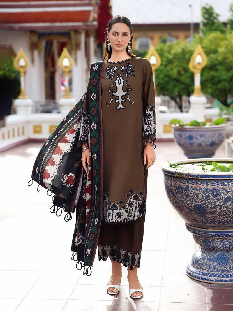 Charizma Aniq Embroidered Linen Unstitched 3Pc Suit ANW6-02