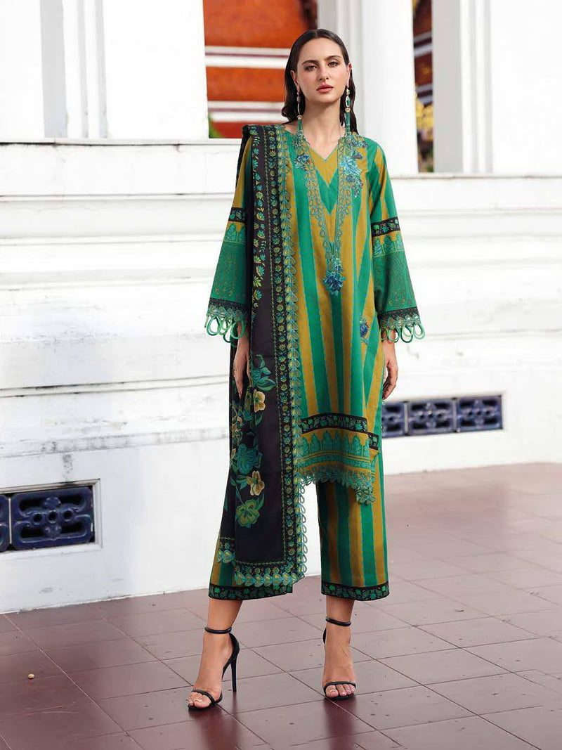 Charizma Aniq Embroidered Linen Unstitched 3Pc Suit ANW6-03