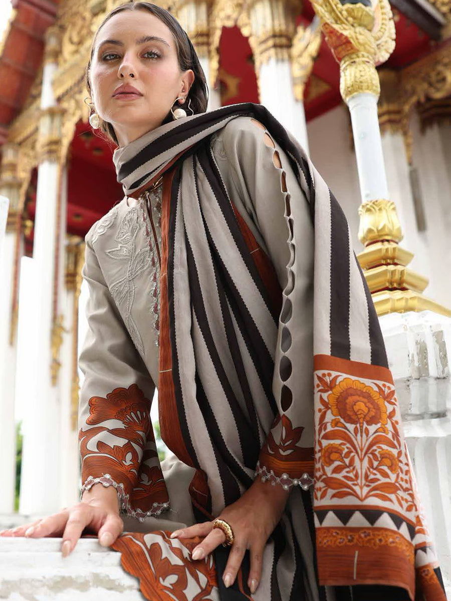 Charizma Aniq Embroidered Linen Unstitched 3Pc Suit ANW6-05