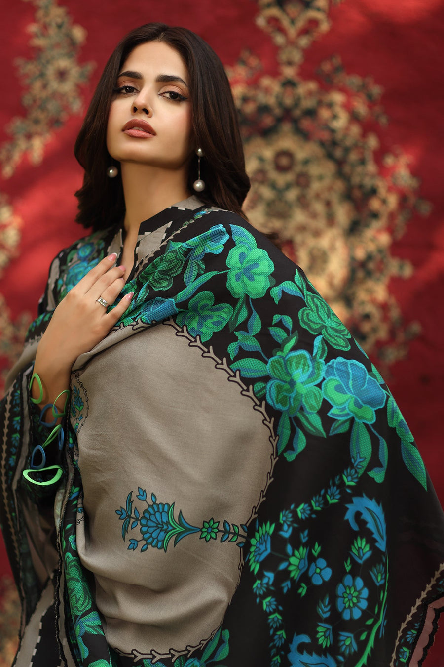Charizma Aniq Vol-02 Embroidered Linen Unstitched 3Pc Suit ANW6-11