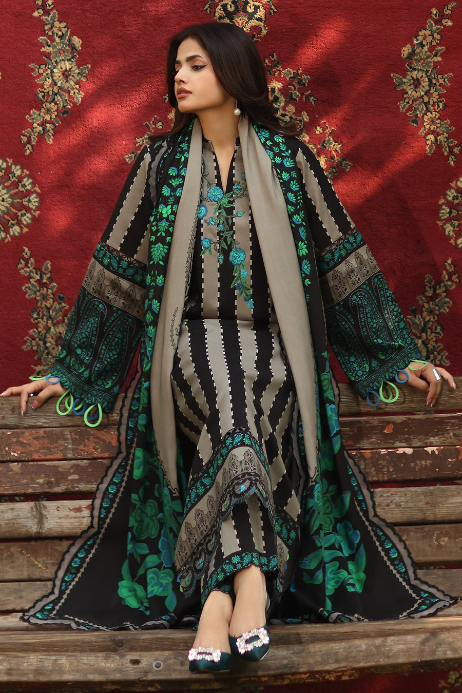 Charizma Aniq Vol-02 Embroidered Linen Unstitched 3Pc Suit ANW6-11
