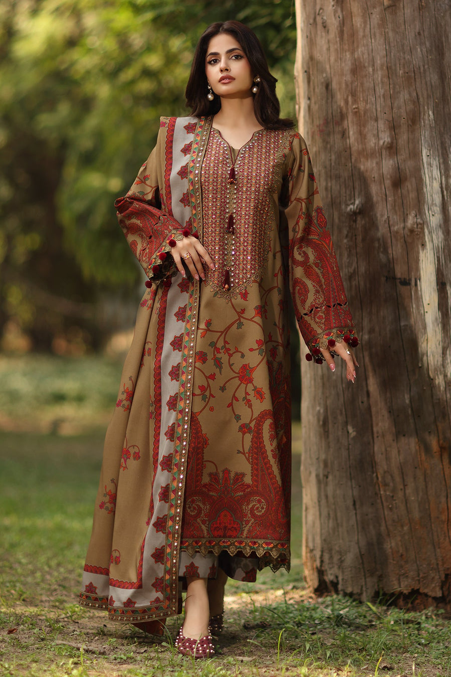 Charizma Aniq Vol-02 Embroidered Linen Unstitched 3Pc Suit ANW6-15