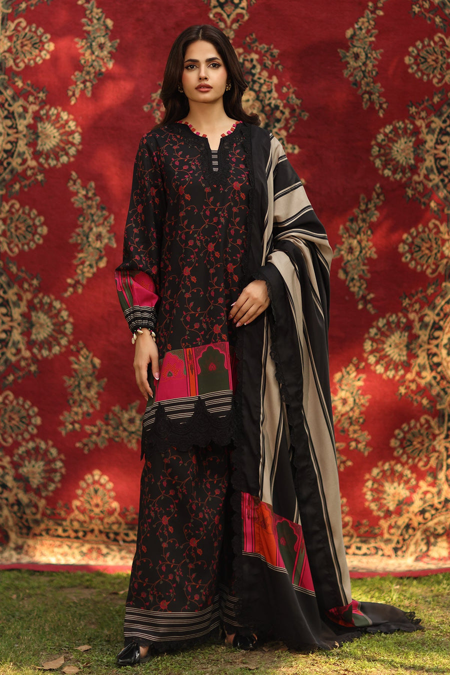 Charizma Aniq Vol-02 Embroidered Linen Unstitched 3Pc Suit ANW6-17