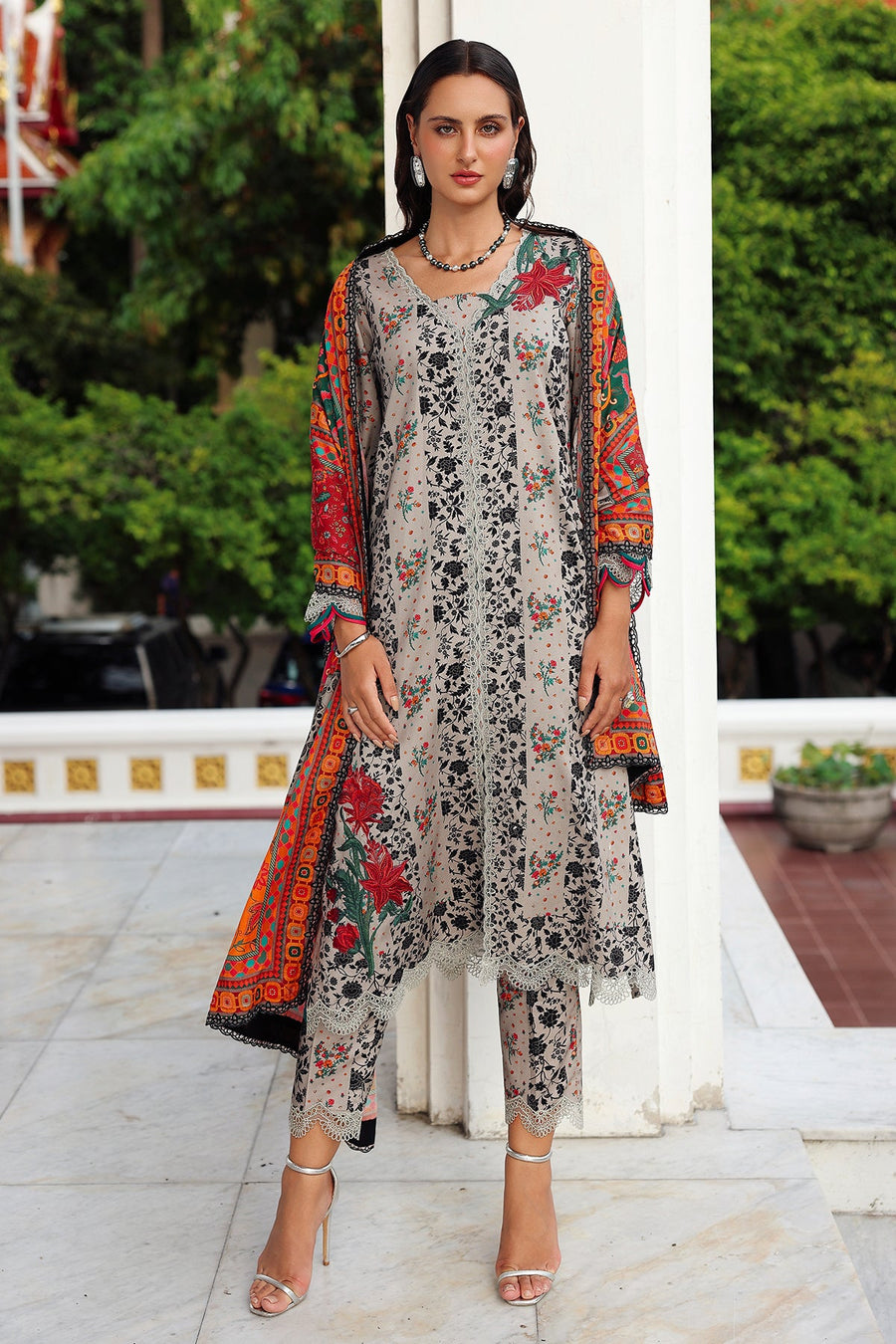 Charizma Aniq Vol-02 Embroidered Linen Unstitched 3Pc Suit ANW6-19
