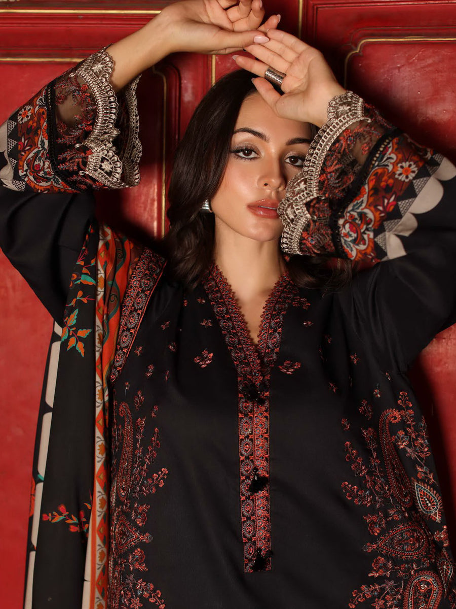Charizma Aniiq Vol-01 Embroidered Linen Unstitched 3Pc Suit ANW7-02