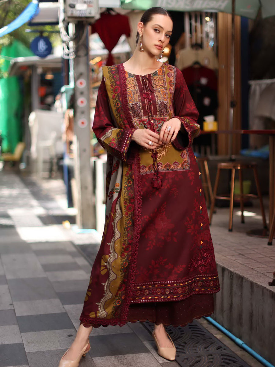 Charizma Aniiq Vol-01 Embroidered Linen Unstitched 3Pc Suit ANW7-03
