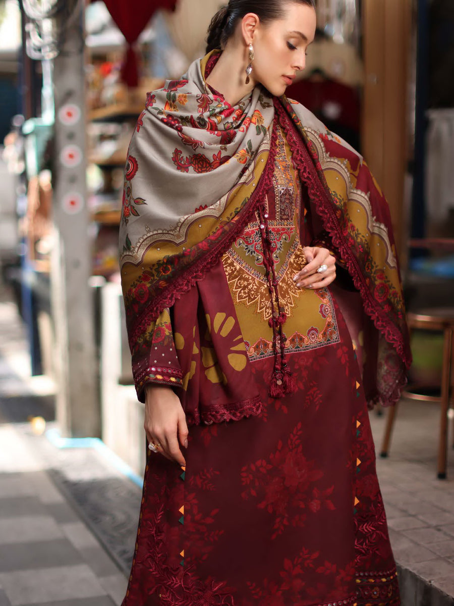 Charizma Aniiq Vol-01 Embroidered Linen Unstitched 3Pc Suit ANW7-03