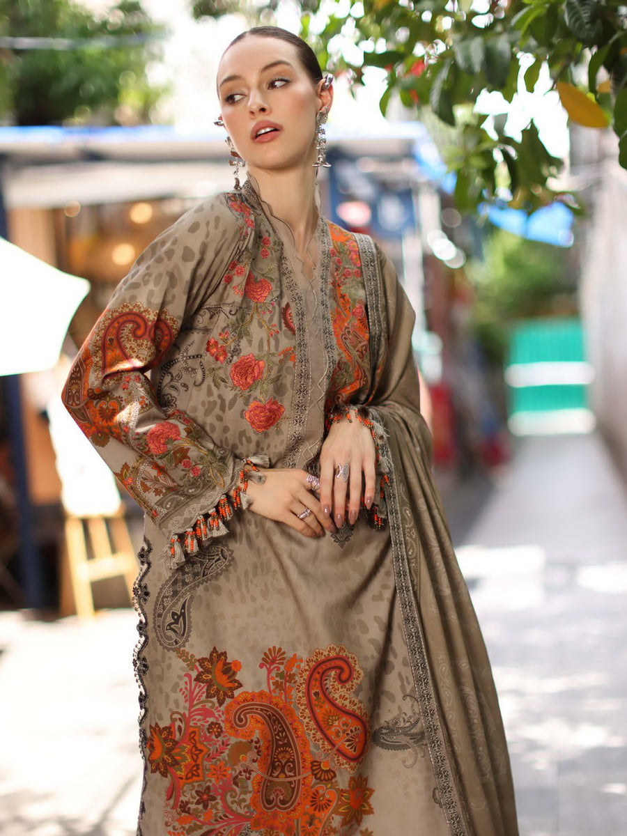 Charizma Aniiq Vol-01 Embroidered Linen Unstitched 3Pc Suit ANW7-04