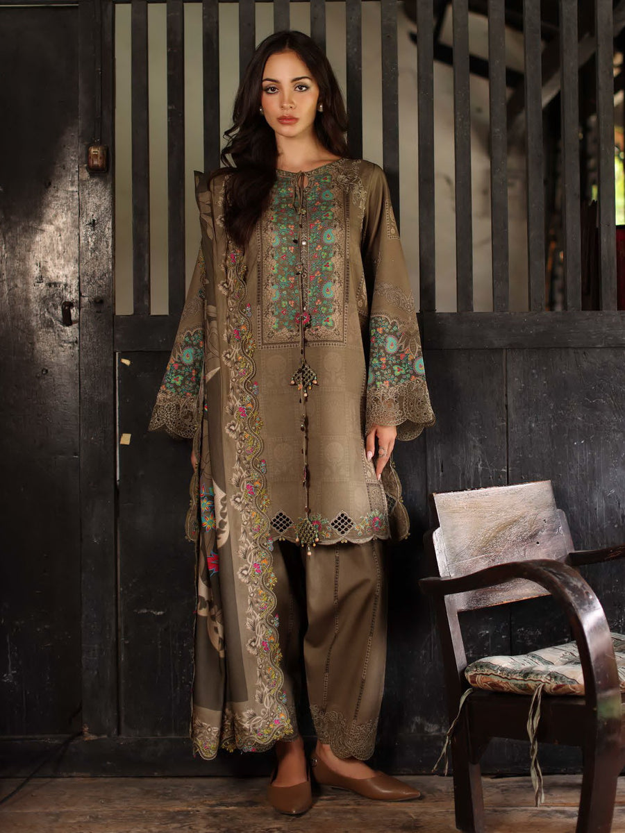 Charizma Aniiq Vol-01 Embroidered Linen Unstitched 3Pc Suit ANW7-05