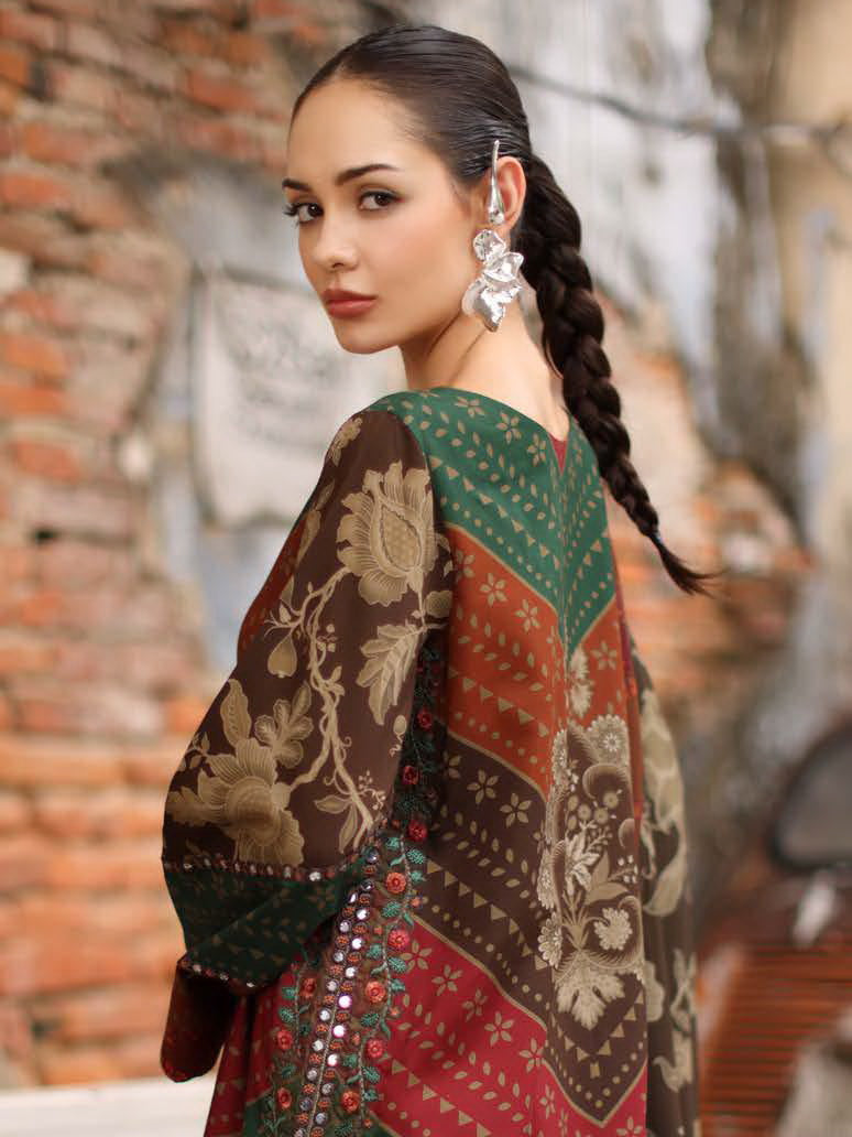 Charizma Aniiq Vol-01 Embroidered Linen Unstitched 3Pc Suit ANW7-06