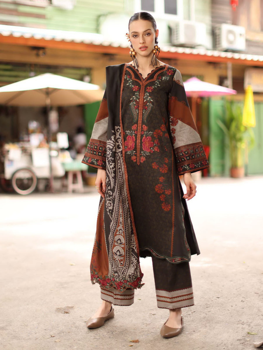 Charizma Aniiq Vol-01 Embroidered Linen Unstitched 3Pc Suit ANW7-07