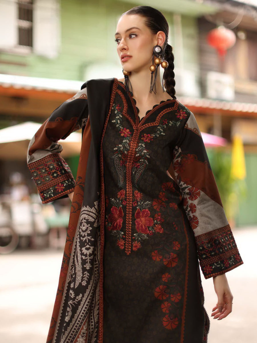 Charizma Aniiq Vol-01 Embroidered Linen Unstitched 3Pc Suit ANW7-07