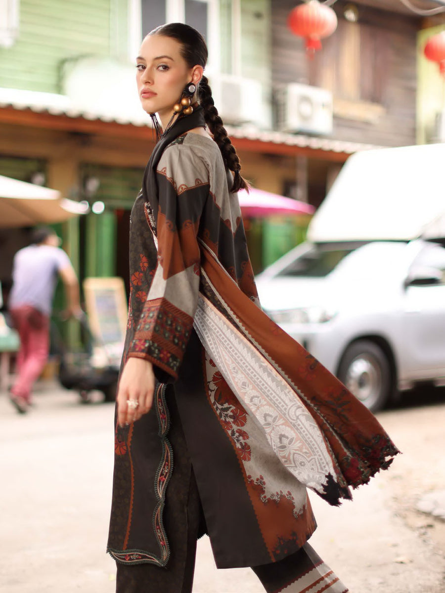 Charizma Aniiq Vol-01 Embroidered Linen Unstitched 3Pc Suit ANW7-07