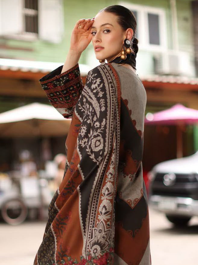 Charizma Aniiq Vol-01 Embroidered Linen Unstitched 3Pc Suit ANW7-07