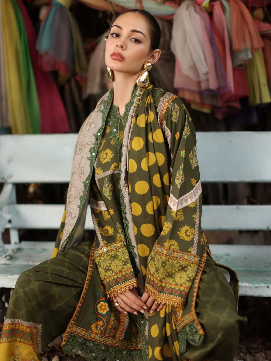 Charizma Aniiq Vol-01 Embroidered Linen Unstitched 3Pc Suit ANW7-08