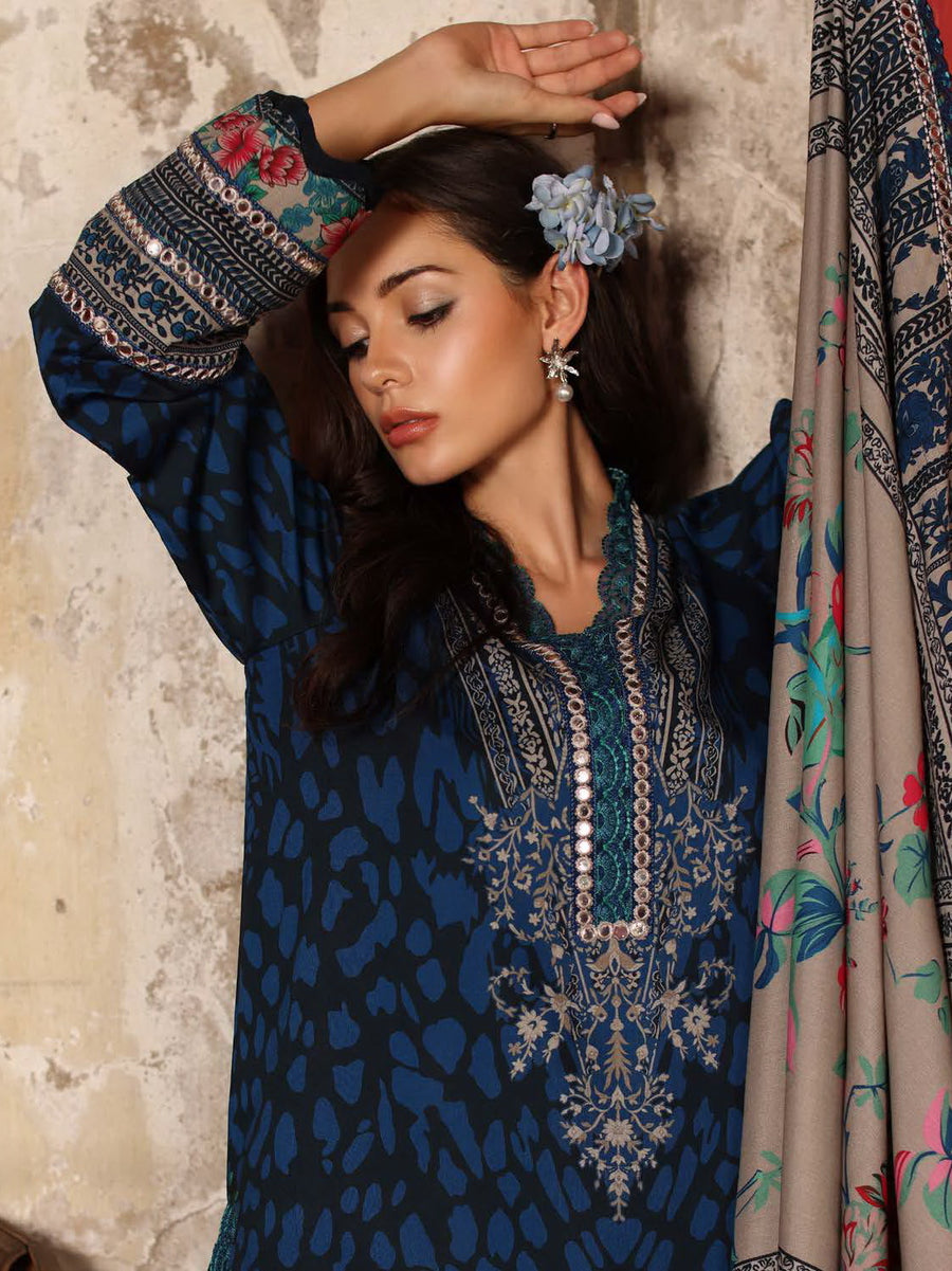 Charizma Aniiq Vol-01 Embroidered Linen Unstitched 3Pc Suit ANW7-09