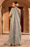 Aylin Wedding Formal Embroidered Organza Unstitched 3Pc Suit - AQUA