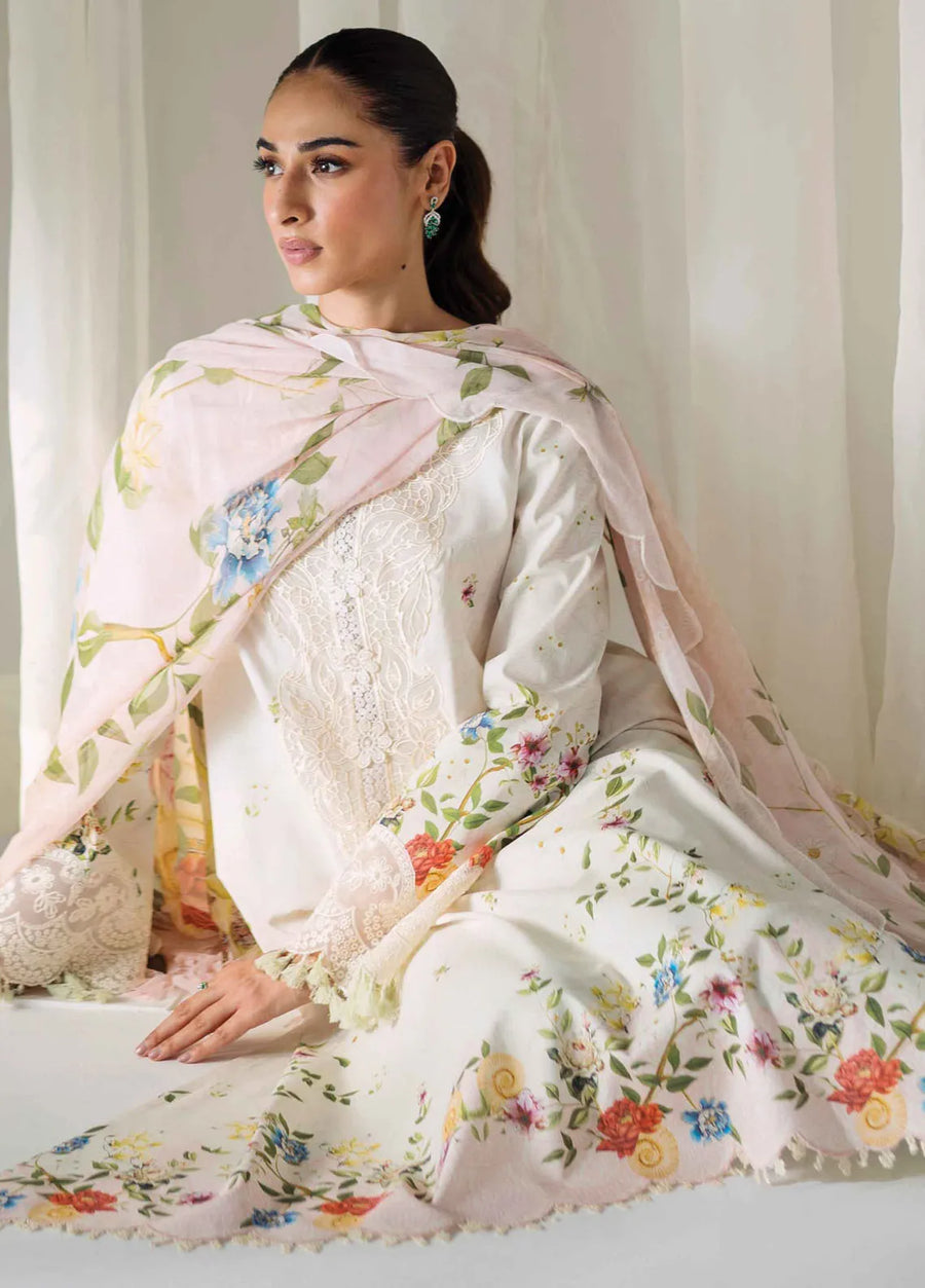 QPrints by Qalamkar Embroidered Lawn Unstitched 3Pc Suit AR-03 JOSE