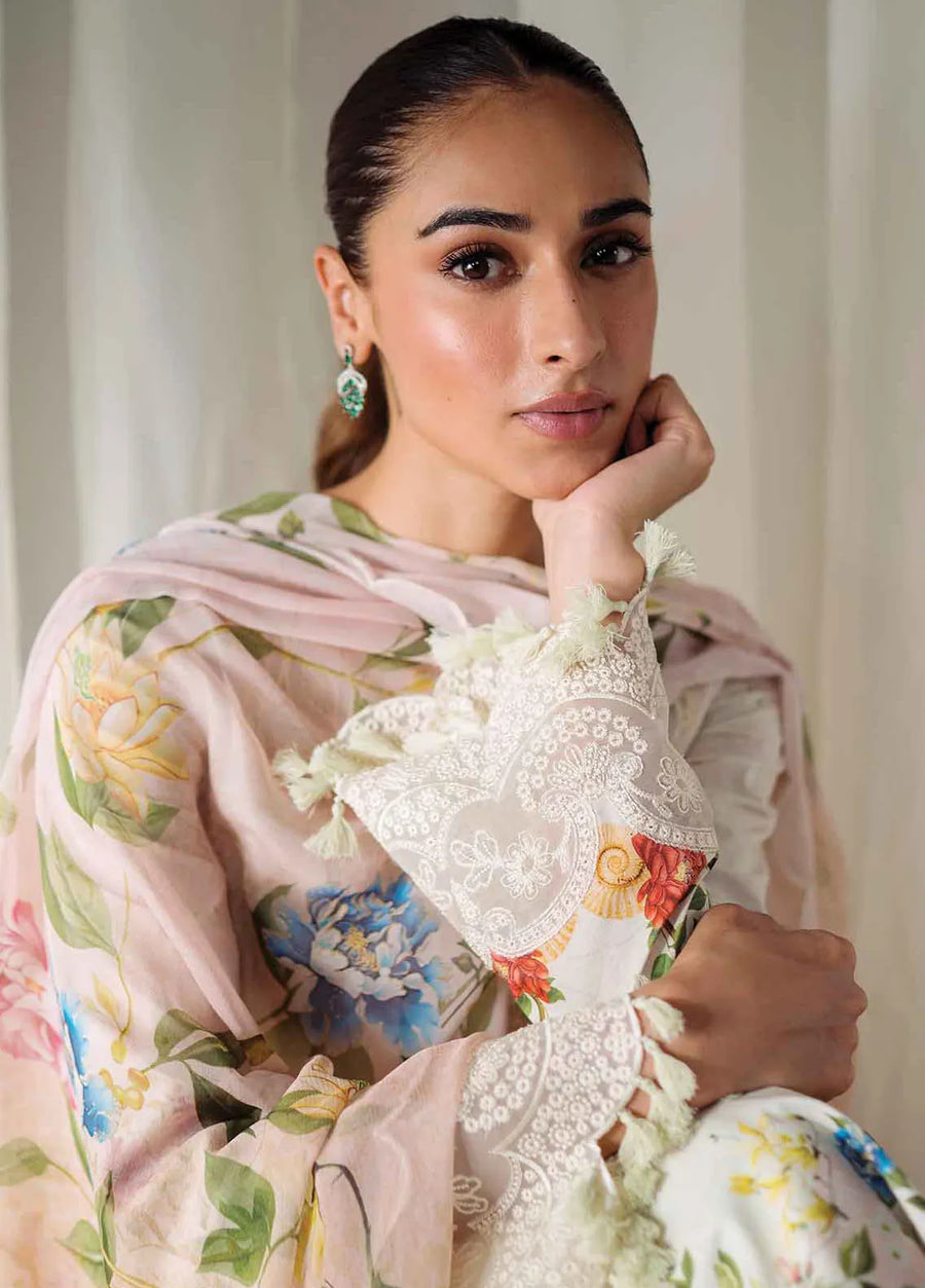 QPrints by Qalamkar Embroidered Lawn Unstitched 3Pc Suit AR-03 JOSE