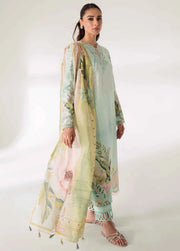 QPrints by Qalamkar Embroidered Lawn Unstitched 3Pc Suit AR-04 NELLA