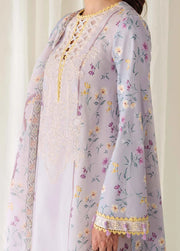 QPrints by Qalamkar Embroidered Lawn Unstitched 3Pc Suit AR-06 ORANE