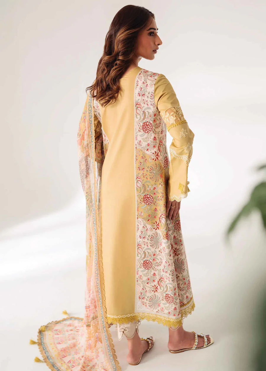 QPrints by Qalamkar Embroidered Lawn Unstitched 3Pc Suit AR-08 ANAIS