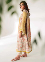 QPrints by Qalamkar Embroidered Lawn Unstitched 3Pc Suit AR-08 ANAIS
