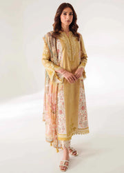 QPrints by Qalamkar Embroidered Lawn Unstitched 3Pc Suit AR-08 ANAIS