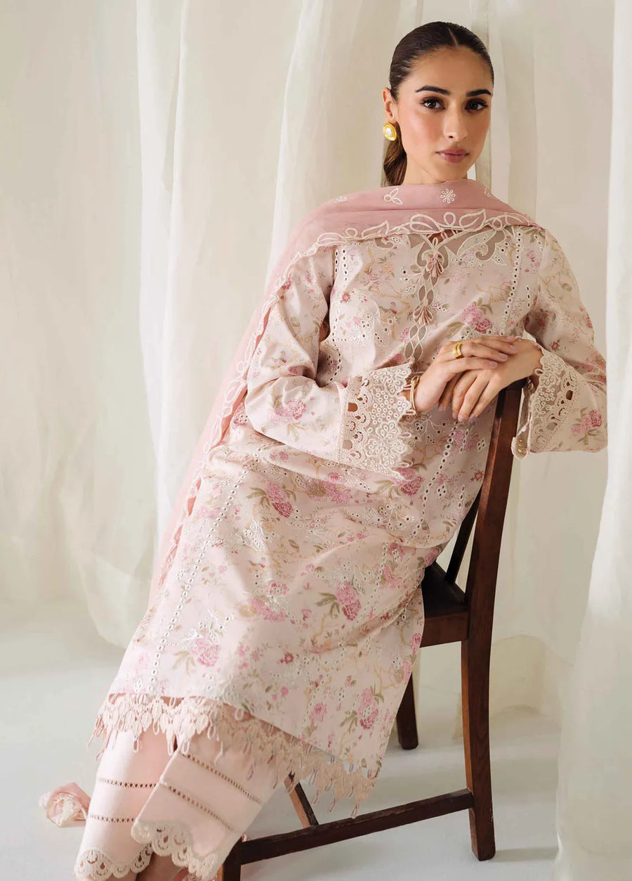 QPrints by Qalamkar Embroidered Lawn Unstitched 3Pc Suit AR-10 HELENE