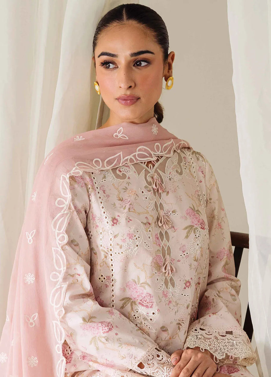 QPrints by Qalamkar Embroidered Lawn Unstitched 3Pc Suit AR-10 HELENE