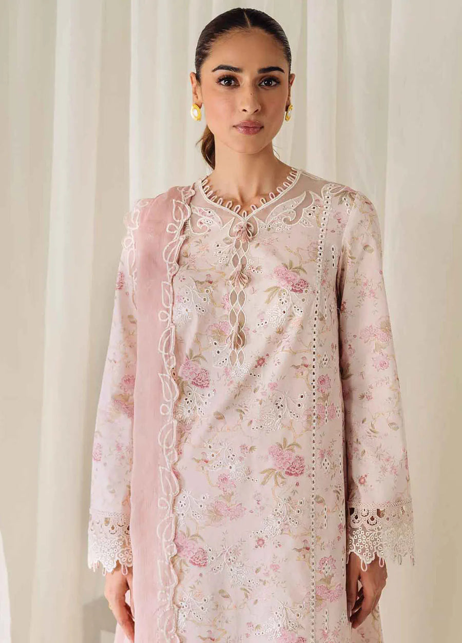 QPrints by Qalamkar Embroidered Lawn Unstitched 3Pc Suit AR-10 HELENE